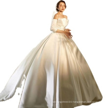 2020 New French Trailing Mori Long Banqky forest super fairy dreamy Ball Gown Dress European Satin wedding dress with sleeves